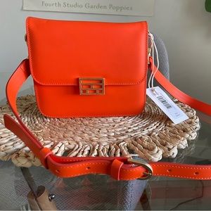 Orange leather FRAME Le Signature Mini crossbody